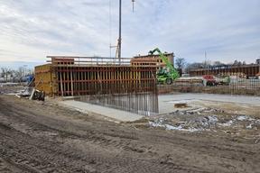 Schalung südliche Wand, Fußgängertunnel