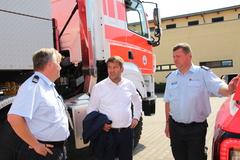 OB Scheller im Gespräch mit Jan Lehnhardt und Jens Mahlow.