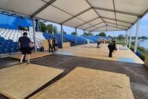 Die Skate-Arena ist überdacht