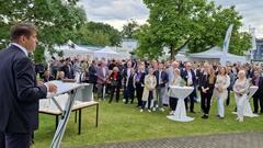 Die offizielle Teil des Sommerempfangs war kurz.