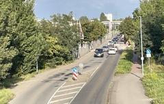 Die Baustelle Spittastraße aus der Vogelperspektive.