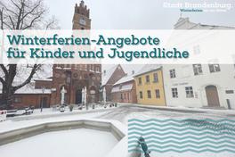 Blick auf das winterliche Rathaus.