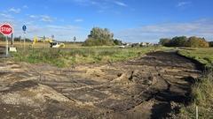 Die Baustellenumfahrung entsteht.