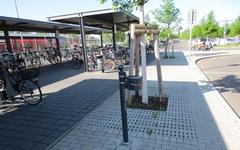 Überdachte Fahrradabstellanlage am Hauptbahnhof wird gereinigt