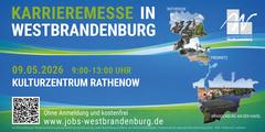 Flyer zur Karrieremesse in Westbrandenburg