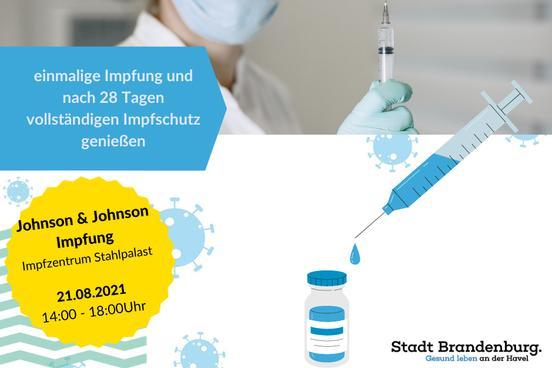 Impfen im Stahlpalast ohne Termin mit Johson und Johnson am 21.08.2021