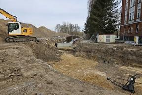 Fundamente der nördlichen Stützwände