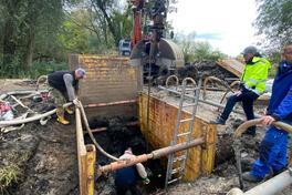 Havarie der Trinkwasserhauptleitung an der Plane behoben