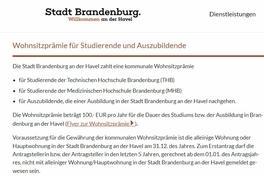 Die Wohnsitzprämie kann neuerdings online beantragt werden.