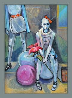 Schaufenster in Rouen, Öl auf Hartfaser,2010