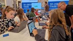 Schülerinnen und Schüler des Evangelischen Schulcampus' am Dom erlebten die 3D-Drucktage als Unterricht.