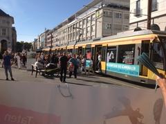 Ankunft in Karlsruhe zur Demonstration