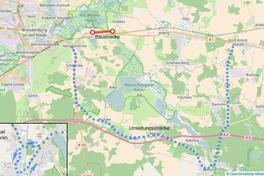 Vollsperrung der B1 zwischen den Ortsteilen Wust und Gollwitz ab 20.07.2017