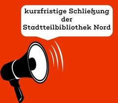 Hinweisschild Bibliothek geschlossen