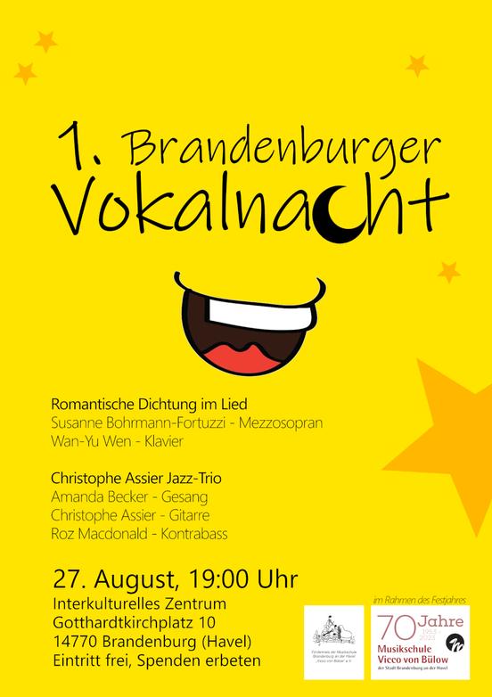 Plakat zur 1. Brandenburger Vokalnacht