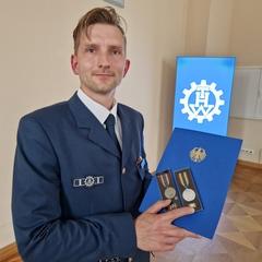 Tommy Stahl zählt zu den THW-Mitgliedern, die mit den Flutmedaillen 2021 geehrt wurden.