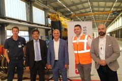 Vertreter von Deutsche Bahn und STRABAG RAIL stellten Steffen Scheller die Unternehmen vor.