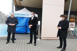 Im dritten Bundesland und als erstes in Brandenburg an der Havel dm Corona-Schnelltest-Zentrum eröffnet