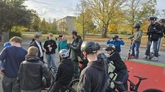 Gut besucht, der Skatepark.