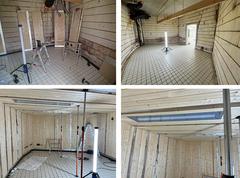 Bau der finnischen Sauna. (Foto: Marienbad)