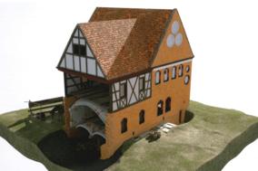 Brandenburg, Altstadt, Ritterstraße 86, "Gotisches Haus", eines der am besten erhaltenen und am besten untersuchten mittelalterlichen Häuser im Land B