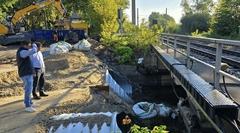 Baustellenbesichtigung.