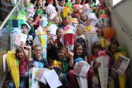 Leuchtende Kinderaugen beim Schultütenfest