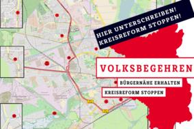 Volksbegehren "Kreisreform stoppen" beginnt