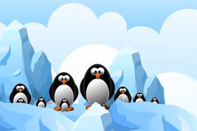 Ein Pinguin tanzt aus der Reihe