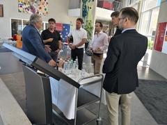 Besuch der Dänischen Technischen Universität (DTU) Ballerup mit Axel Grondahl Kristiansen, Vicedirector DTU Ballerup, links vorn 