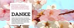 Foto mit Schriftzug "Danke" und weiterem Text