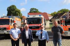 Hielten die Grußworte: Hendrik Hänig, Walter Paaschen, Gunnar Ebel und Thomas Barz