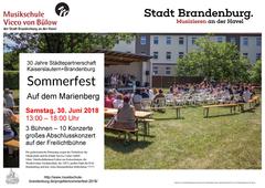 Plakat zum Sommerfest der Musikschule
