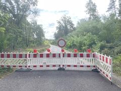 Sperrung der Straße nach Mahlenzien