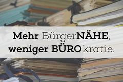 Die Stadtverwaltung sucht Ihre Vorschläge für eine weniger Bürokratie im Zusammenhang mit Behörden.