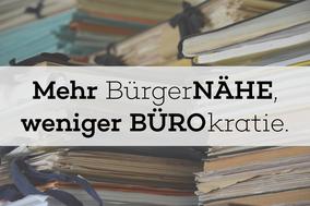 Die Stadtverwaltung sucht Ihre Vorschläge für eine weniger Bürokratie im Zusammenhang mit Behörden.