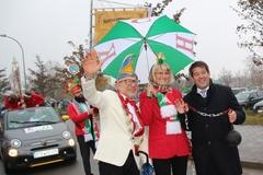 Die Präsidenten der Karnevalvereine mit OB Scheller.