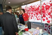 Am Stand des Uniklinikums.