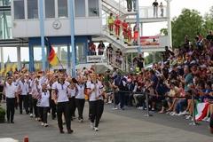Einmarsch der deutschen Mannschaft bei der Eröffnungsfeier.