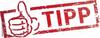 Daumen hoch und das Wort "Tipp"