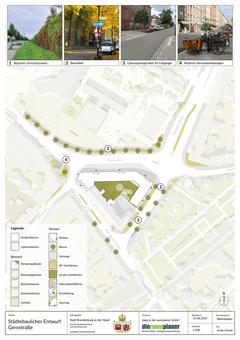 Der Rahmenplan zur Verlängerung der Gerostraße.