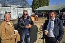 Kaffeepause mit dem ehemaligen Landesarbeits- sowie auch Bildungsminister Günter Baaske samt Gattin.