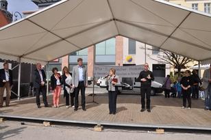 Europäischer Protesttag für Menschen mit Behinderung auf dem Neustädtischen Markt.