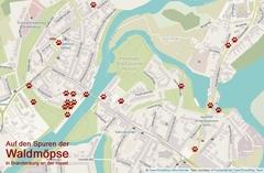Karte aller Waldmops-Standorte in der Stadt