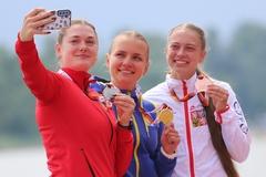 Selfie bei der Siegerehrung.