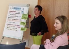 Moderatorin Juliana Barg (rechts) und VBBr-Prokuristin Petra Hill.