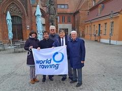 LRV-Präsidentin Ulrike Hartmann, OB Steffen Scheller, OK-Präsident Volker Garmatter, Masters Commission Chair Ron Chen und SVV-Vorsitzender Walter Paa