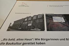 Blick in die Ausstellung "35 Jahre Stadtbauförderung".