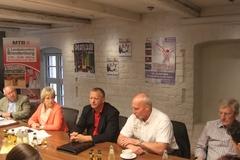 MTB-Präsident, Klaus Zacharias, Oberbürgermeisterin Dr. Dietlind Tiemann, LSB-Geschäftsführer Andreas Gerlach, Gerhard Wartenberg, LSB und Bernd Schenke, Vizepräsident MTB (v.l.n.r.)