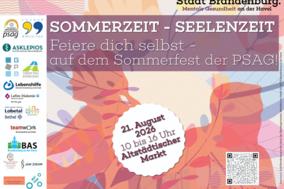 Plakat zum PSAG Sommerfest mit Unterstützern.